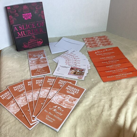 University Games Murder Mystery Party: A Slice of Murder New (open Box) - Picture 5 of 7